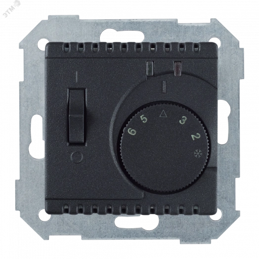 Термостат с датчиком в пол с выключателем, S82,82N, графит