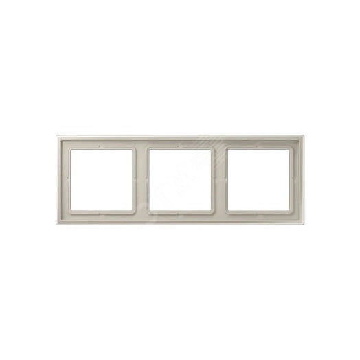 Рамка 3-я для горизонтальной/вертикальной установки (для устройств и накладок серии LS990 в монтажный адаптер)  Серия- LS ZERO  Материал- термопласт (ударопрочный) лакированный  Цвет- нержавеющая сталь