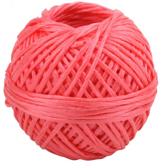 Шпагат полипропиленовый 1000 текс, 50 м красный