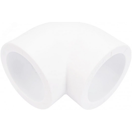 Угольник 50 мм 90 град., полипропиленовый, белый