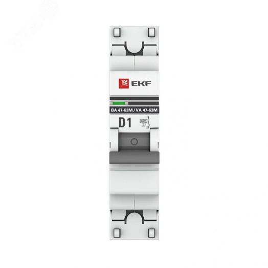 Автоматический выключатель 1P 1А (D) 6кА ВА 47-63M c одним магнитным расцепителем