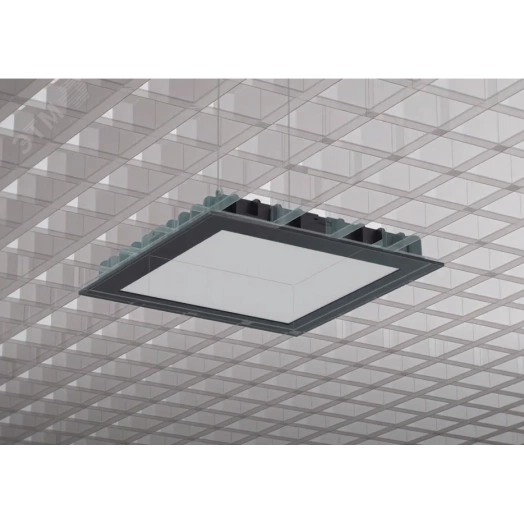 Светильник светодиодный ДВО-25Вт 200*200*25мм IP54/IP44 2500Лм 4000K DL-03 серый