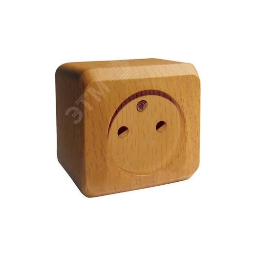 ЭТЮД Розетка наружная без заземления без шторок бук