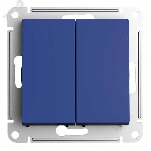 ATLASDESIGN 2-клавишный ВЫКЛЮЧАТЕЛЬ с самовозвратом, сх.2, 10А, механизм, АКВАМАРИН