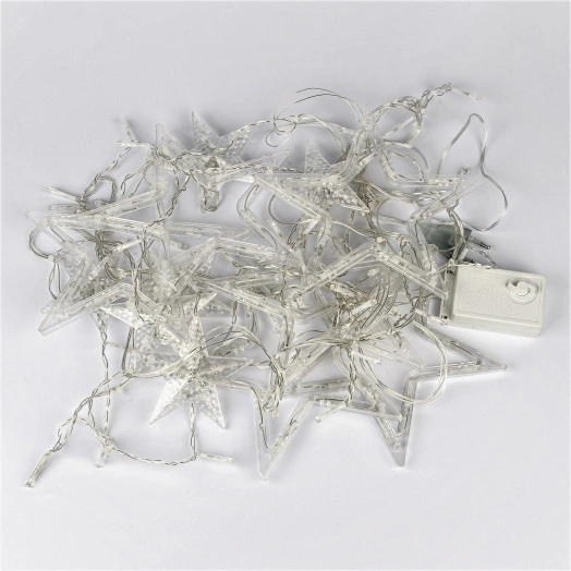 Занавес фигурный светодиодный 3х07м 138 светодиодов Теплый белый свет Провод прозрачный ULD-E3007-138/DTA WARM WHITE IP20 STARS-2  TM Uniel