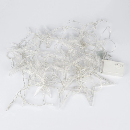 Занавес фигурный светодиодный 3х07м 138 светодиодов Теплый белый свет Провод прозрачный ULD-E3007-138/DTA WARM WHITE IP20 STARS-2  TM Uniel