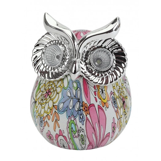Садовый светильник Сова на солнечной батарее, полистоун, 15 см ERAFYS01-03