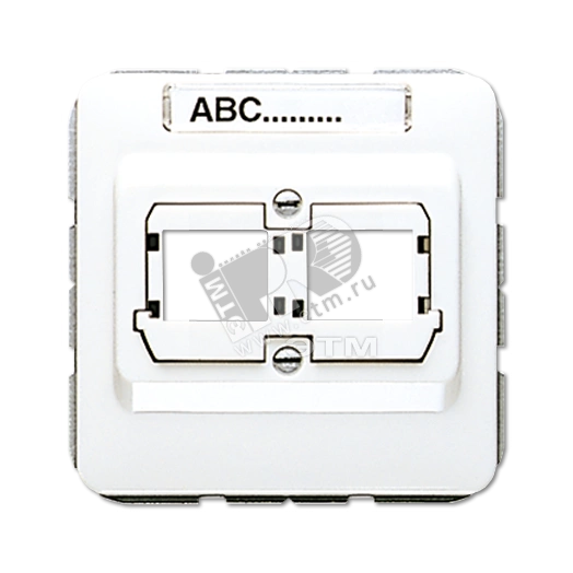 Крышка для гнезд Reichle de Massari полностью экранированных пятой категории с полем для надписи белая