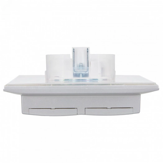 SKANDY Розетка 2-местная и крышкой 16А в сборе IP44 SK-R12S серебряный IEK