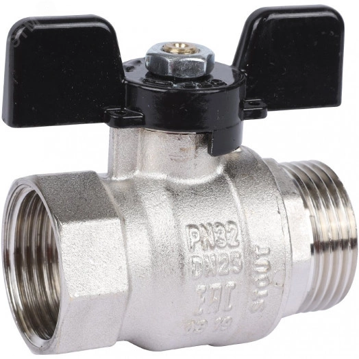 Кран шаровой стандартнопроходной 1' ВН ручка бабочка