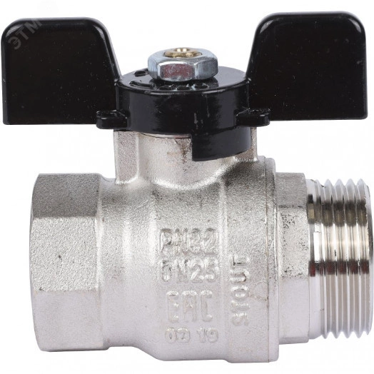 Кран шаровой стандартнопроходной 1' ВН ручка бабочка