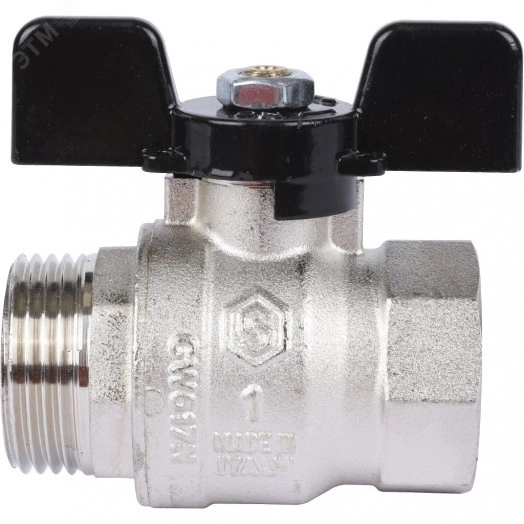 Кран шаровой стандартнопроходной 1' ВН ручка бабочка