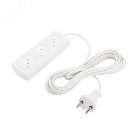 Удлинитель PROconnect STANDARD 3 гнезда, 5 м, 2х0.75 мм, б/з, белый