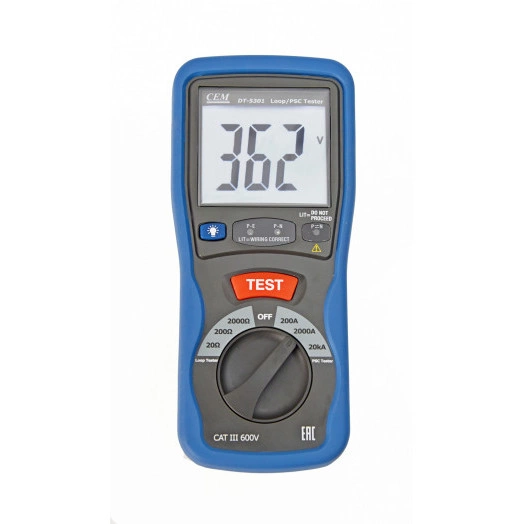 Тестер DT-5301 измеритель сопротивления петли фаза-нуль и тока короткого замыкания