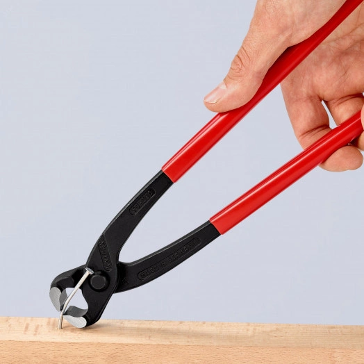 Клещи вязальные для арматурной сетки резка - проволока средней твердости 28мм твердая проволока 18мм режущая кромка 61 HRC / 25мм L=280мм черные обливные рукоятки