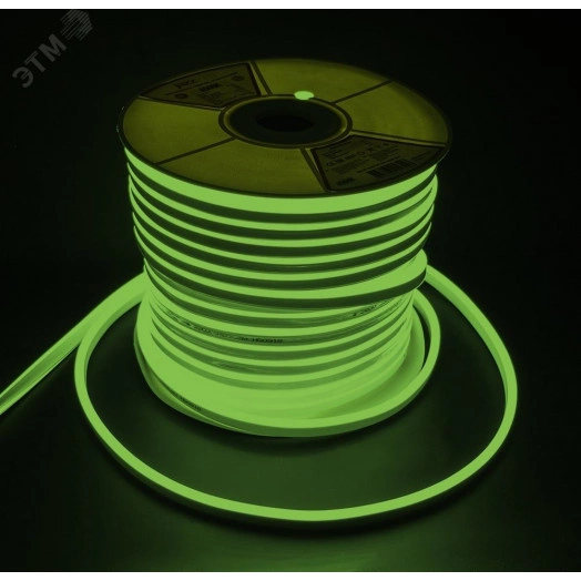 Лента светодиодная ''Неон'' PFN-01 2835/120 220V 6w/m 8*16mm Green IP65 1м зеленая