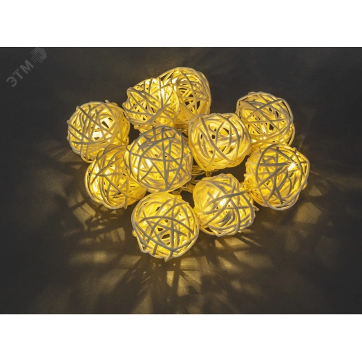 Гирлянда новогодняя светодиодная NGF-D012-10WW-2AA