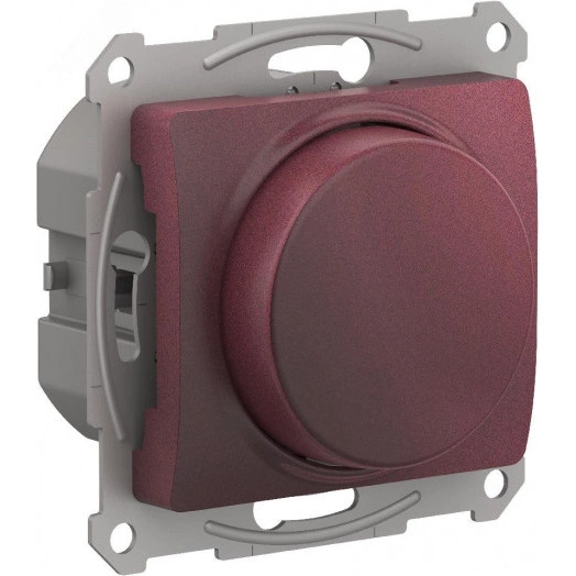 GLOSSA СВЕТОРЕГУЛЯТОР (диммер) поворотно-нажимной, 315Вт, механизм, БАКЛАЖАНОВЫЙ