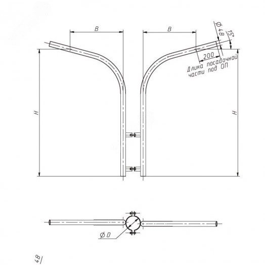 Кронштейн 1.К2-1.2-0.5-/180-П3-ц