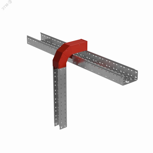 Т-ответвитель крышка верт. вниз 100х300х100 мм ПЛЮС HD