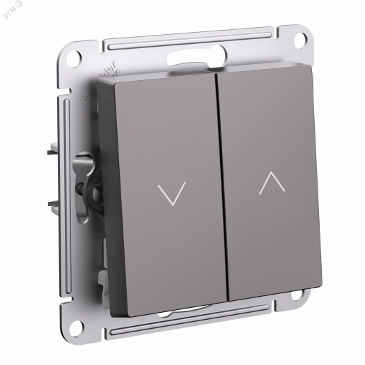 ATLASDESIGN 2-клавишный ВЫКЛЮЧАТЕЛЬ ЖАЛЮЗИ, 10А, мех., МОККО