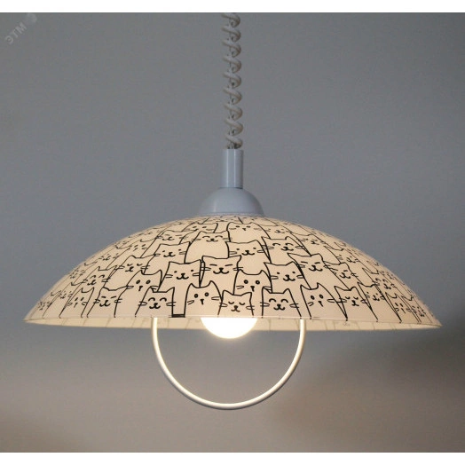 Светильник Коты 410 НСБ 72-60 М52 матовый белыйлифт белый ИУ