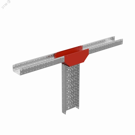 Т-ответвитель переходник 80х150-300 мм верт. c разворотом трассы на 90 гр. ПЛЮС (нижняя часть больше исходной)