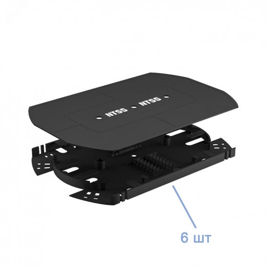 Кросс оптический 19'' частично укомплектованный 3U, 64/96 портов LC duplex (планки 2LC-12шт, планка-заглушка-4шт, сплайс-кассета-6шт) серый RAL 7035