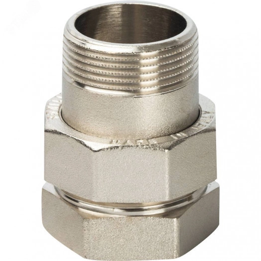 Разъемное соединение 'американка' ВН никелированное, уплотнение под гайкой o-ring кольцо 1'1/2