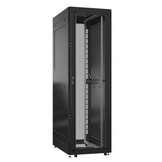 Шкаф серверный 42U 800х1200 передняя дверь: двустворчатая глухой металл IP51. задняя дверь: без. боковые панели: глухой металл. цвет: черный RAL9005 