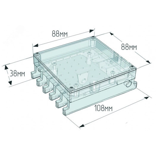 ДВО-10Вт, IP20, 1300Лм, 5000К, Грильято, опал, яч.10х10см Albatross