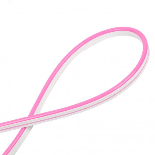 Светодиодная гибкая герметичная лента. NEON ULS-N11-2835-120LED/m-8mm-IP67-DC24V-10W/m-15M-PINK  катушка 15м в герметичной упаковке розовый свет