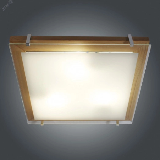 Светильник Полесье 400х400 НПБ 09-3х40-003 М97 белый корпус сосна держатель хром ИУ