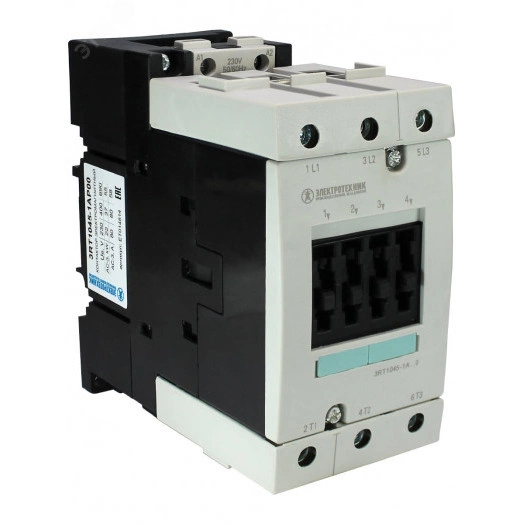 Контактор электромагнитный 3RT1045-1AP00, 3-пол., 80A, AC-3, 37кВт/400V, 230V AC, 50Гц, типоразмер S3, винтовые клеммы, IP20