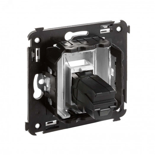 Avanti USB 2.0 розетка одинарная в стену, тип А-А, Закаленная сталь