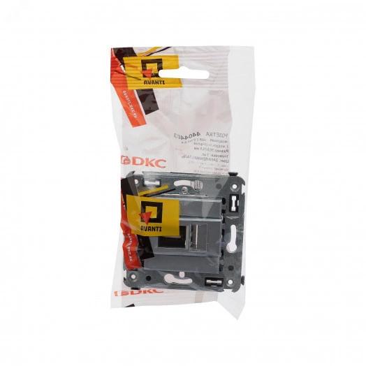 Avanti USB 2.0 розетка одинарная в стену, тип А-А, Закаленная сталь