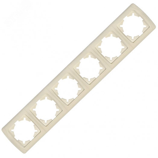 Маргарита Маргарита рамка шестиместная горизонтальная  сл.кость (ivory) (еврослот)