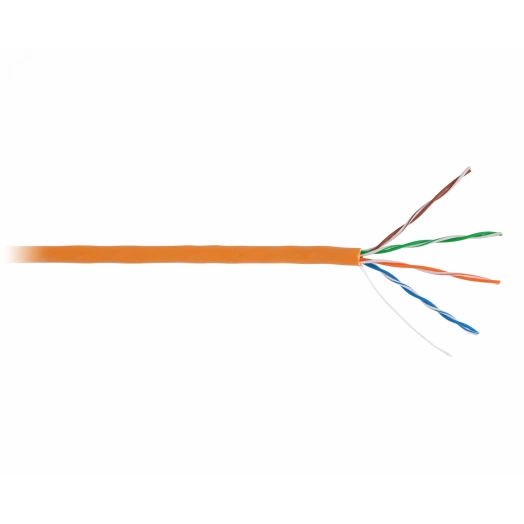 Кабель U/UTP 4 пары, Кат.5e, одножильный, медный, внутренний, LSZH, оранжевый, 305м