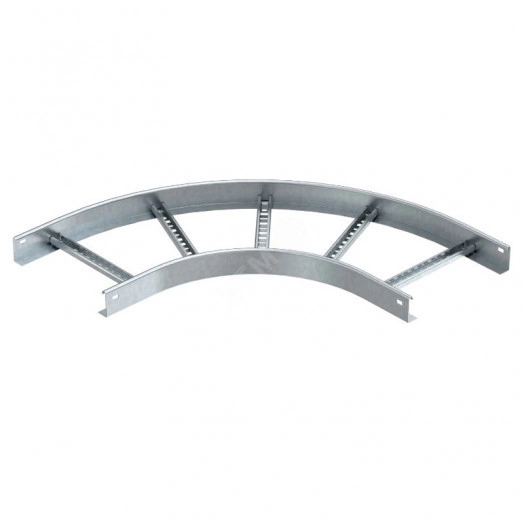 Угловая секция 90° лестничного лотка 110х200 мм R=500 мм. Тип: