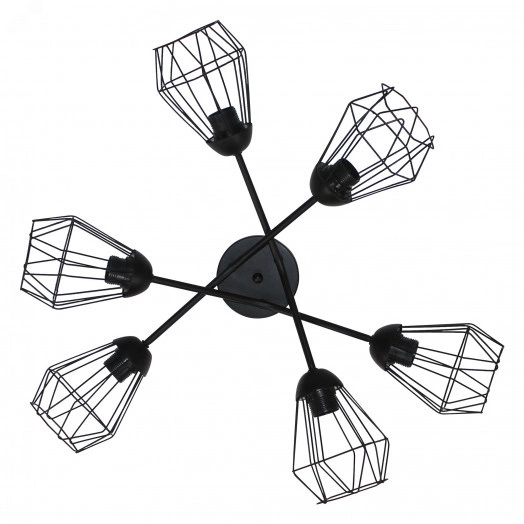 Светильник Кристаль 161 черн. муар НПБ 01-6х60-122 Е27  потолочный