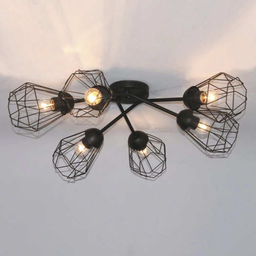 Светильник Кристаль 161 черн. муар НПБ 01-6х60-122 Е27  потолочный