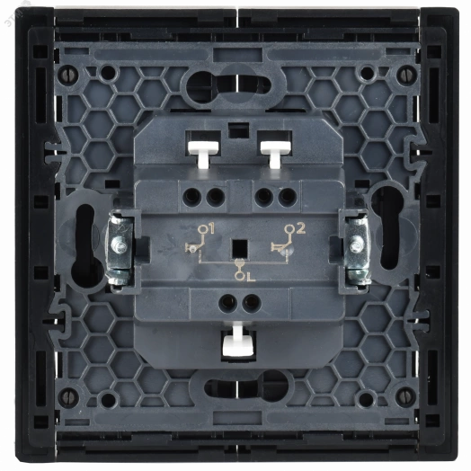 FORTE&PIANO Выключатель жалюзи 10А FP111 черный IEK