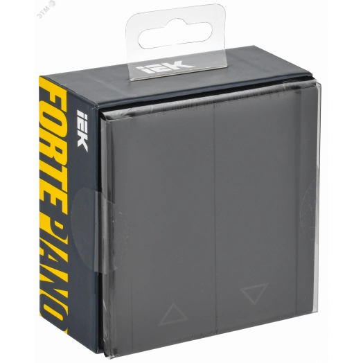 FORTE&PIANO Выключатель жалюзи 10А FP111 черный IEK