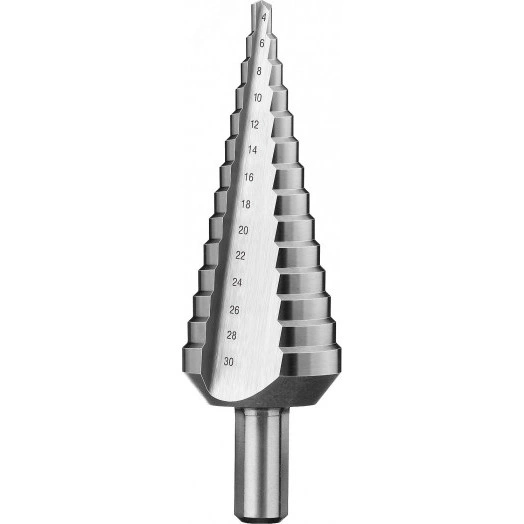 Сверло ступенчатое, 4-30мм, 14 ступеней, Профессионал