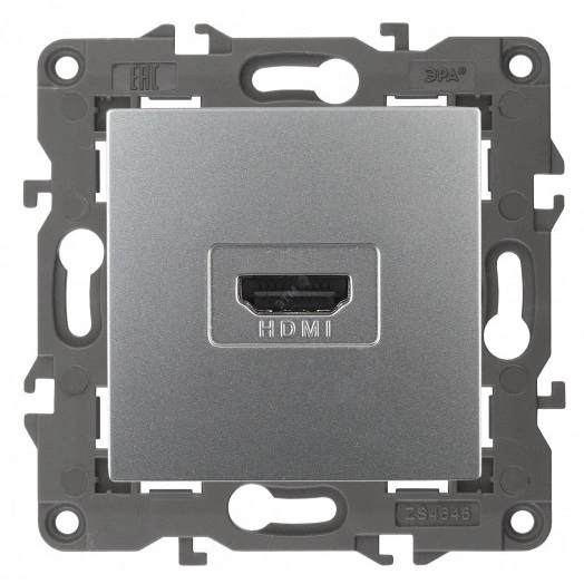 Розетка HDMI, Эра Elegance, алюминий, 14-3114-03