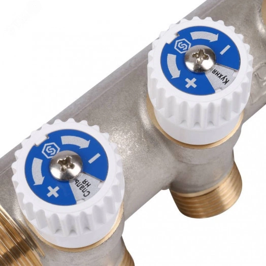 Коллектор распределительный 1', 4 отвода 1/2'