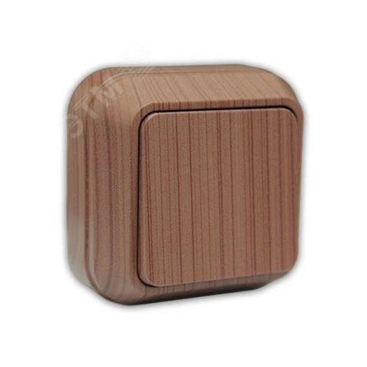 Выключатель одноклавишный наружный орех