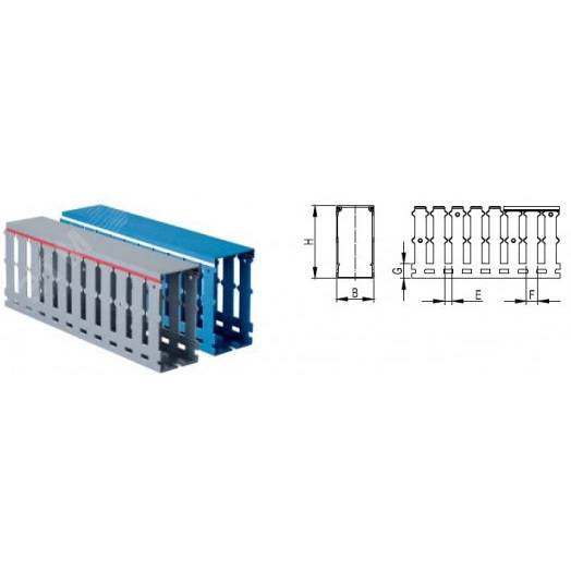 Короб перфорированный RL12 80x40 серый QUADRO