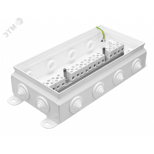 Коробка монтажная огнестойкая КМ-О (16к)-IP55-1224, корпус из оцинкованной стали, количество вводов 12