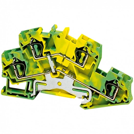 Клеммник заземления пружинный 2 уровня 4.0мм2 4 точки